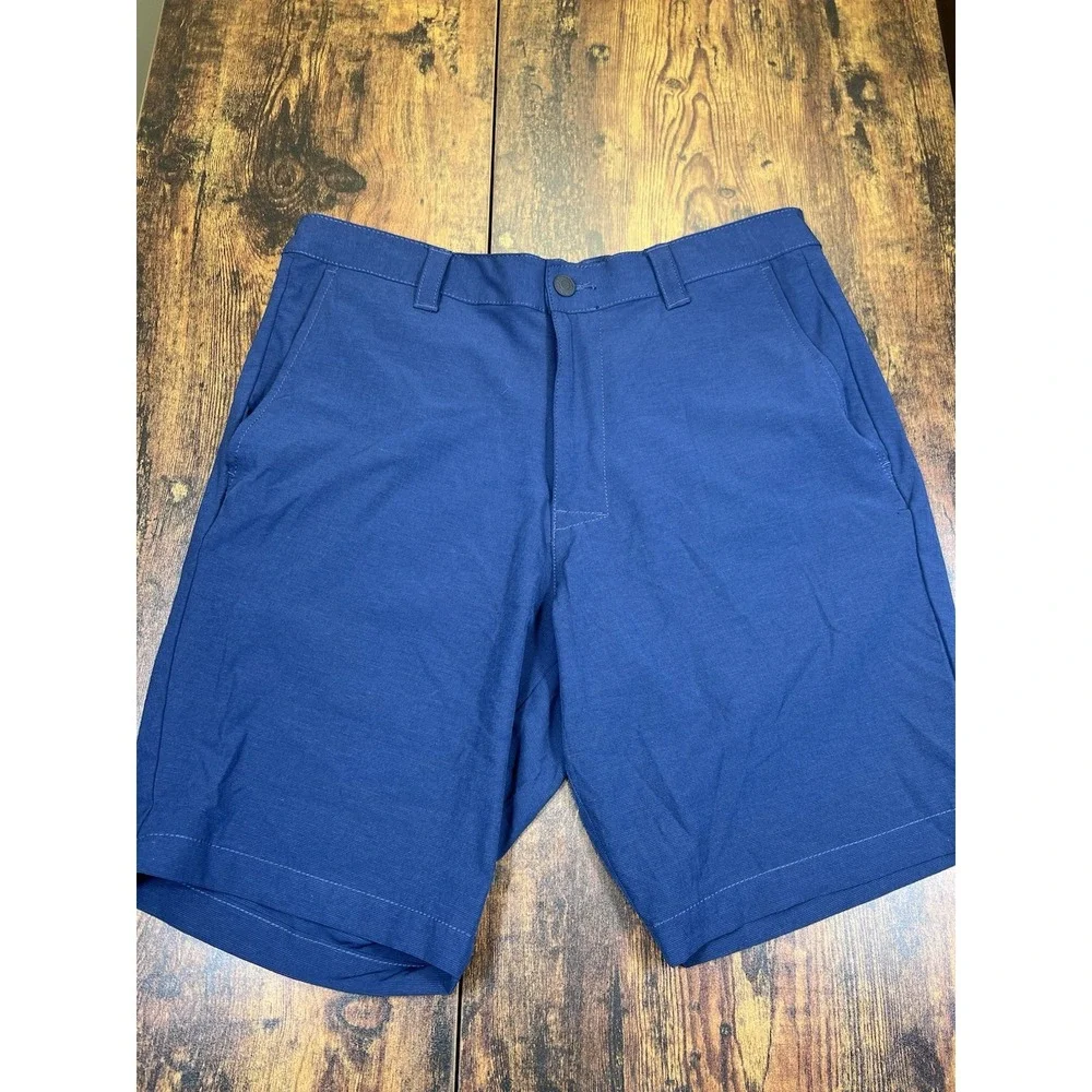 Banana Republic Core Temp Shorts Mens 34 Navy Blue Stretch Casual Golf Resort